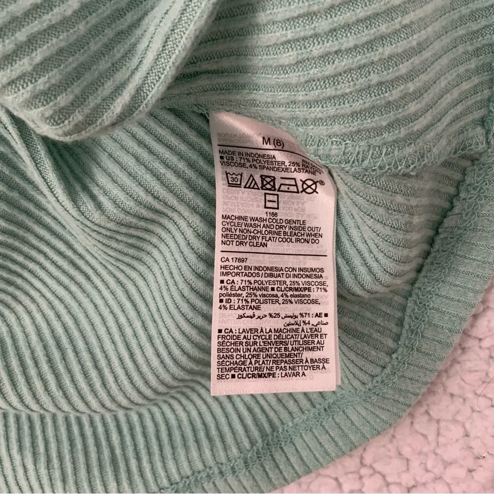 Old Navy Girls Sweater Dress Sz Medium 8 Mock Neck Mint Green Ribbed Soft New